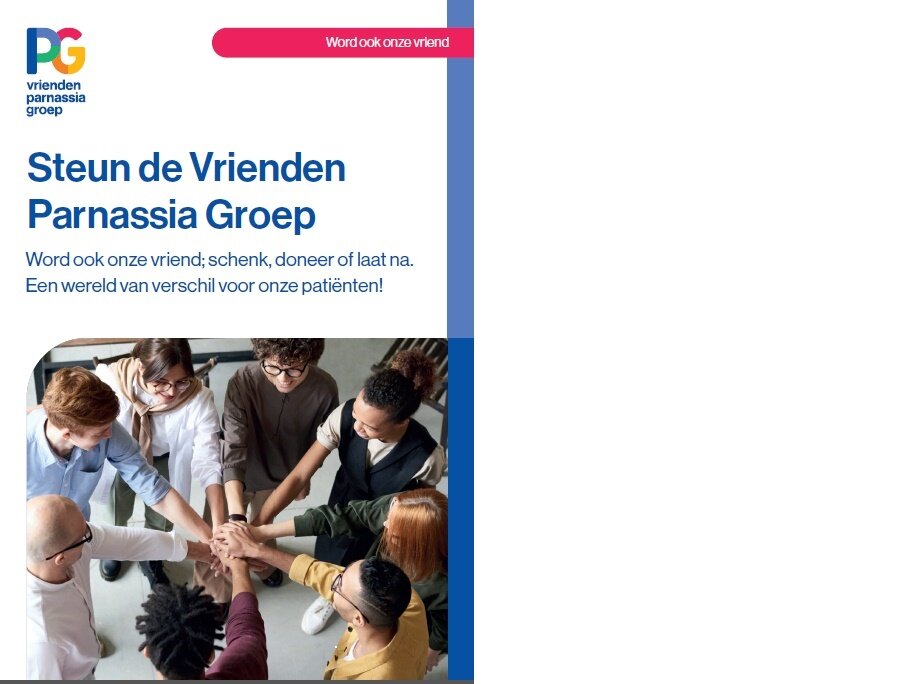 Brochure Vrienden Parnassia Groep Brochure Vrienden Parnassia Groep